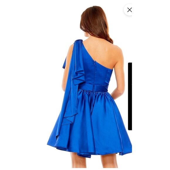 Mac Duggal Short Cobalt Blue Hoco Dress Size 10 - Picture 4 of 7